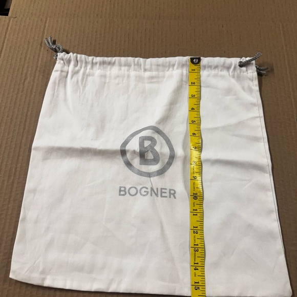 Bogner White Drawstring Bag dust bag grey logo travel merch luxury vacation - Picture 2 of 8